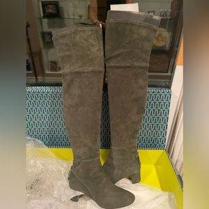 Tory Burch Olive Suede Over the knee Boot size 9